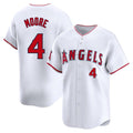 Pouc LA.Angels #4 Christian Moore Player White Limited Home Stitched Jerseys