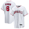 Pouc LA.Angels #6 Anthony Rendon Player White Home Game Stitched Jerseys