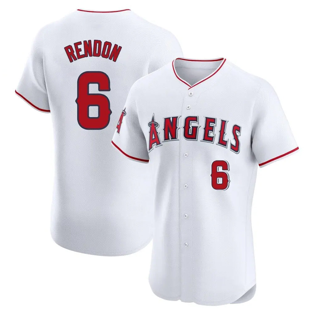 Pouc LA.Angels #6 Anthony Rendon Player White Limited Elite Stitched Home Jerseys