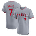 Pouc LA.Angels #7 Jo Adell Player Gray Home Limited Elite Stitched Jerseys