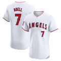 Pouc LA.Angels #7 Jo Adell Player White Limited Elite Stitched Home Jerseys