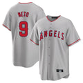 Pouc LA.Angels #9 Zach Neto Player Gray Home Game Stitched Jerseys