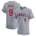 Pouc LA.Angels #9 Zach Neto Player Gray Home Limited Elite Stitched Jerseys