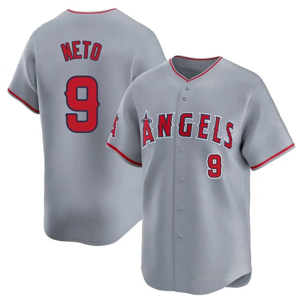 Pouc LA.Angels #9 Zach Neto Player Gray Home Limited Stitched Jerseys