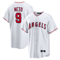 Pouc LA.Angels #9 Zach Neto Player White Home Game Stitched Jerseys