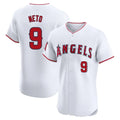 Pouc LA.Angels #9 Zach Neto Player White Limited Elite Stitched Home Jerseys