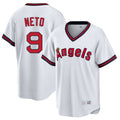 Pouc LA.Angels #9 Zach Neto Player White T-shirt Home Game Stitched Jerseys