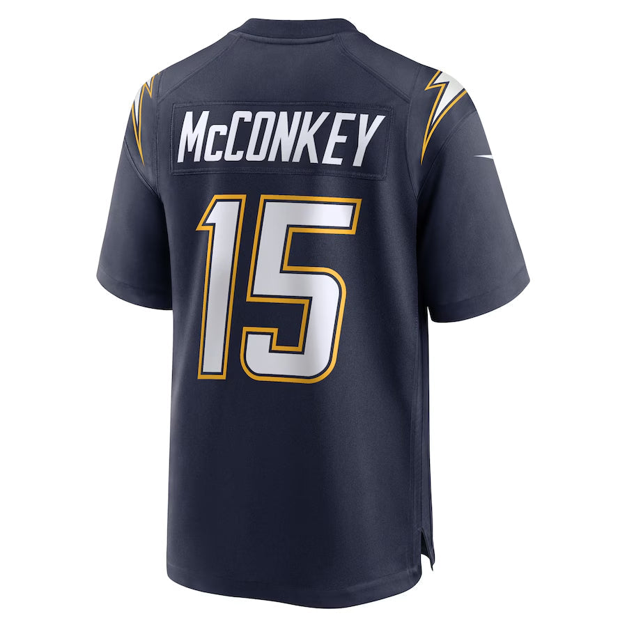 Pouc LA.Chargers #15 Ladd McConkey Player  Navy Game Stitched Jerseys