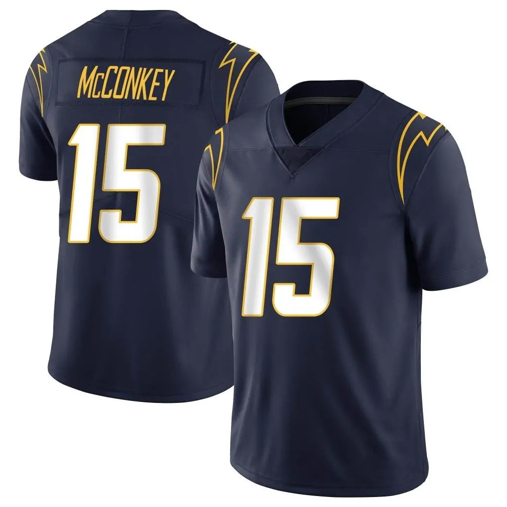 Pouc LA.Chargers #15 Ladd McConkey Player Navy Limited Vapor Untouchable Home Game Stitched Jerseys