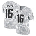 Pouc LA.Chargers #16 J.K. Scott Player Arctic Camo Salute To Service Limited Game Stitched Jerseys