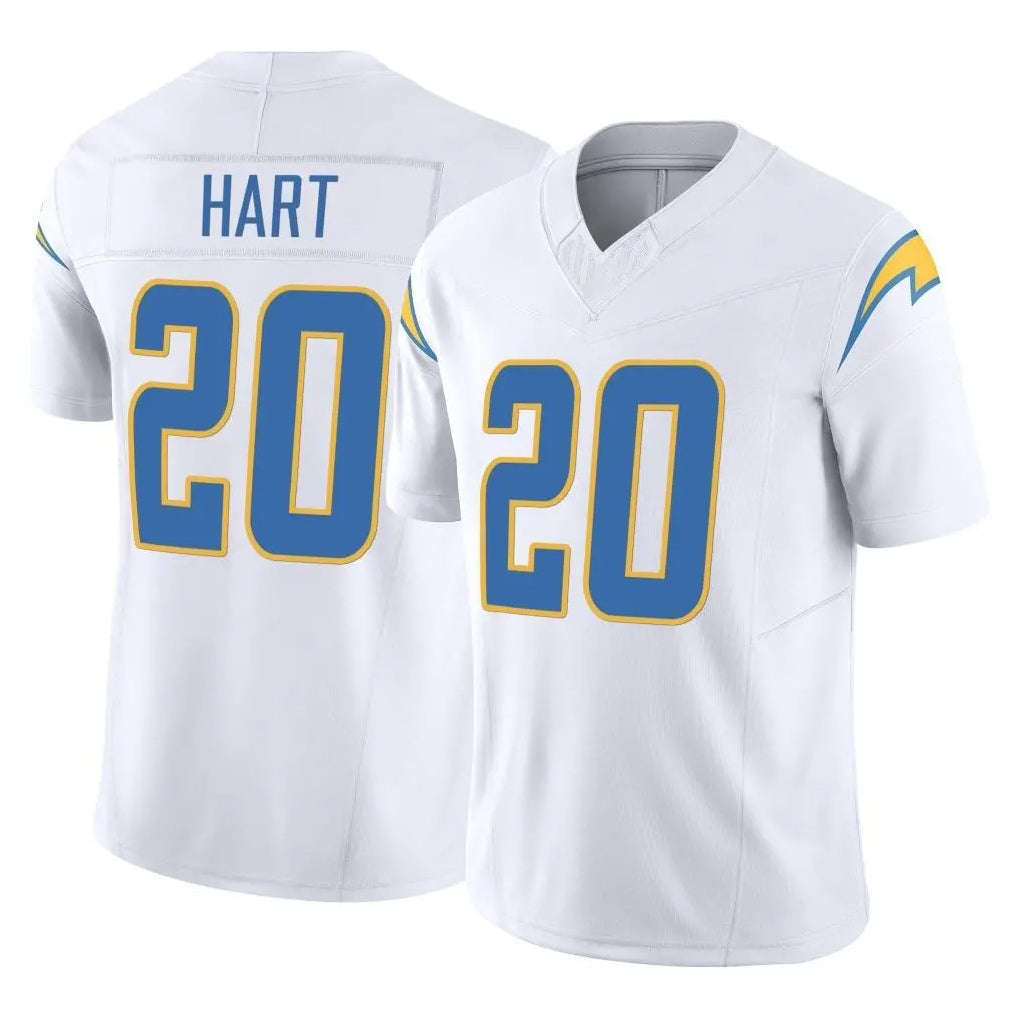 Pouc LA.Chargers #20 Cam Hart Player White Limited Vapor F.U.S.E. Home Game Stitched Jerseys