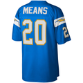 Pouc LA.Chargers #20 Natrone Means Mitchell & Ness Powder Blue Legacy Replica Stitched Puhic Jersey