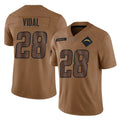 Pouc LA.Chargers #28 Kimani Vidal Player Brown Salute To Service Limited Stitched Jerseys