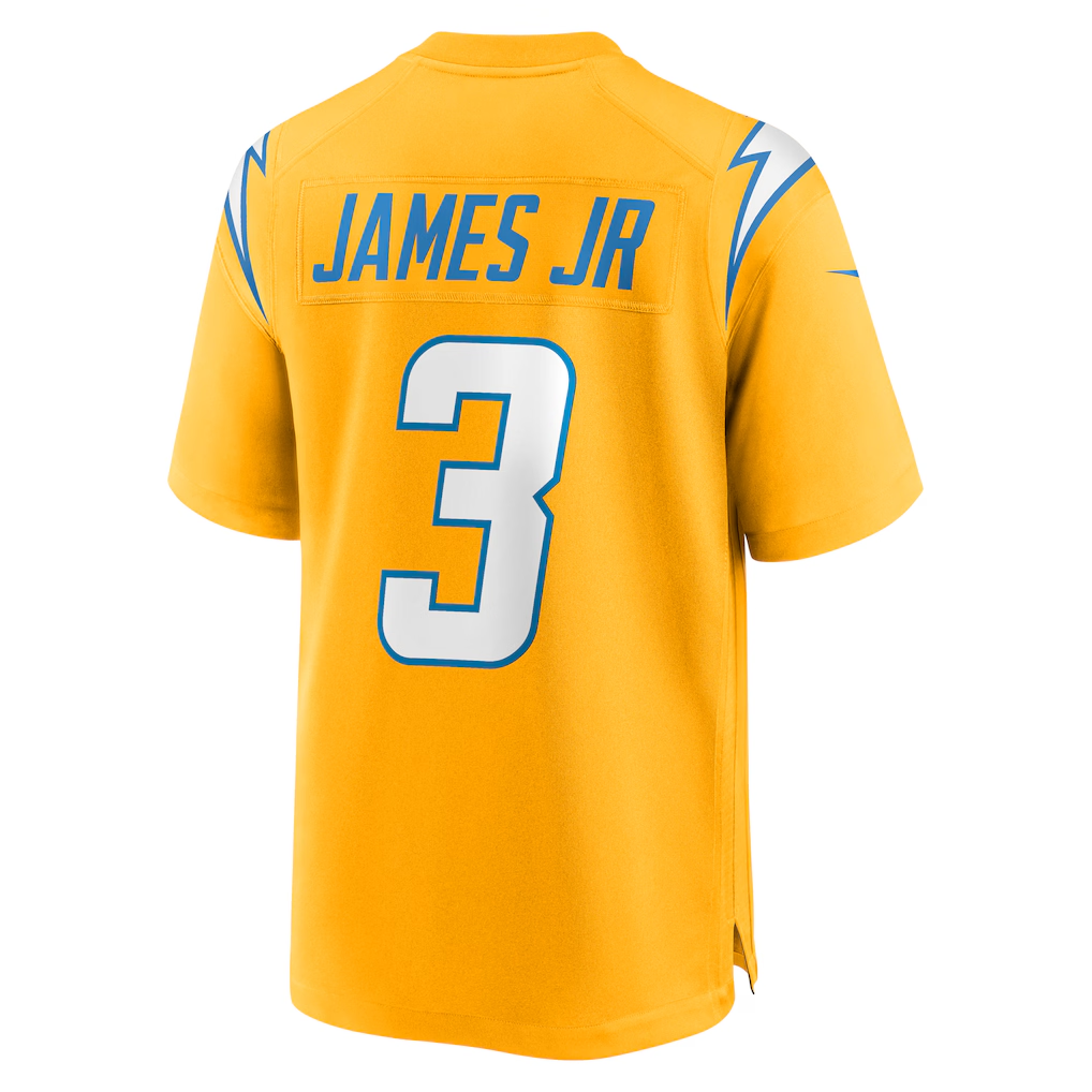 Pouc LA.Chargers #3 Derwin James Jr. Gold Alternate Charger Power Game Player Stitched Jerseys
