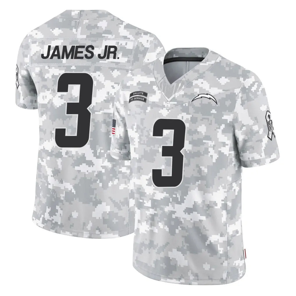 Pouc LA.Chargers #3 Derwin James Jr. Player Arctic Camo Salute To Service Limited Game Stitched Jerseys