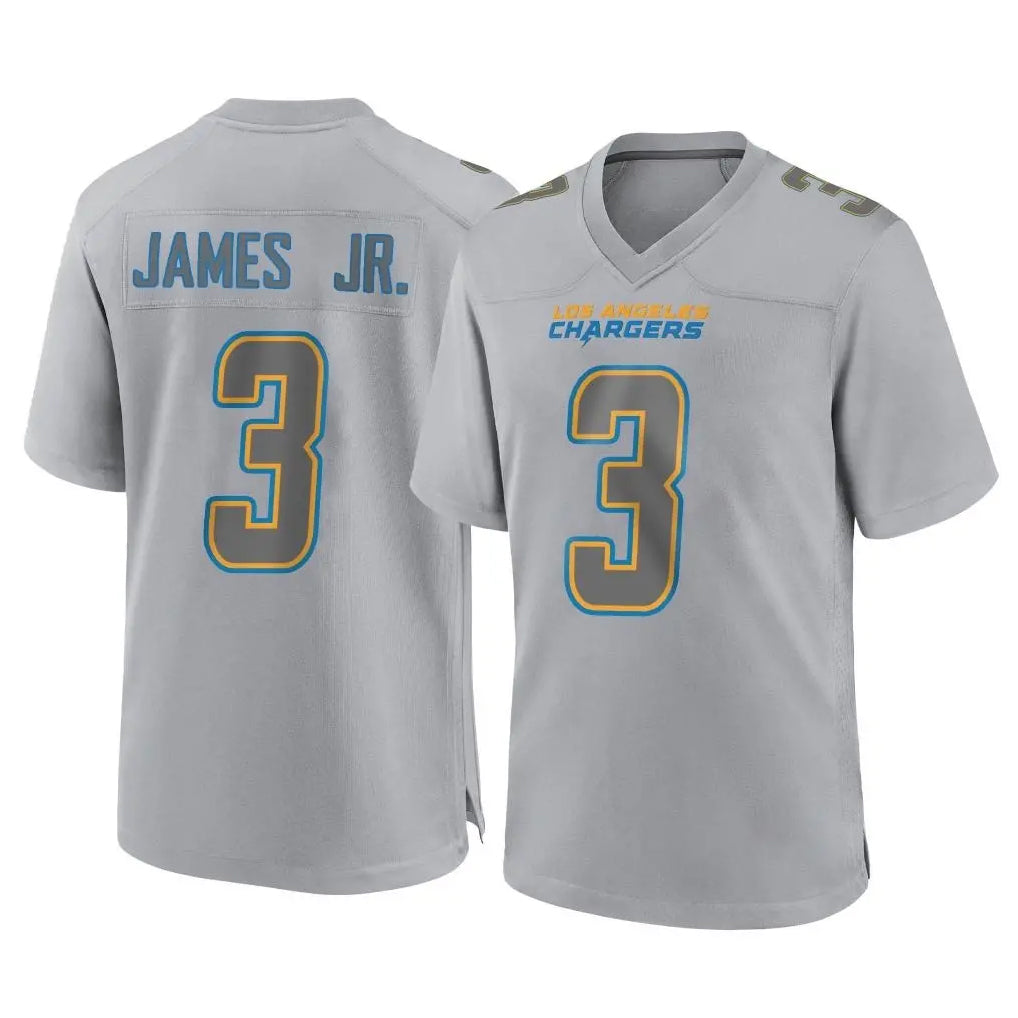 Pouc LA.Chargers #3 Derwin James Jr. Player Gray Atmosphere Fashion Home Game Stitched Jerseys