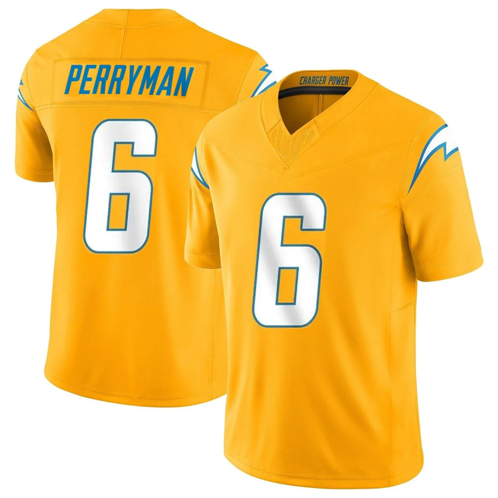 Pouc LA.Chargers #6 Denzel Perryman Player Gold Limited Vapor F.U.S.E. Home Game Stitched Jerseys
