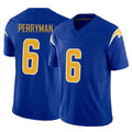 Pouc LA.Chargers #6 Denzel Perryman Player Royal Limited Vapor F.U.S.E. Home Game Stitched Jerseys