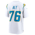 Pouc LA.Chargers #76 Joe Alt White 2024 Draft First Round Pick Player Game Jersey American Stitched Jersey