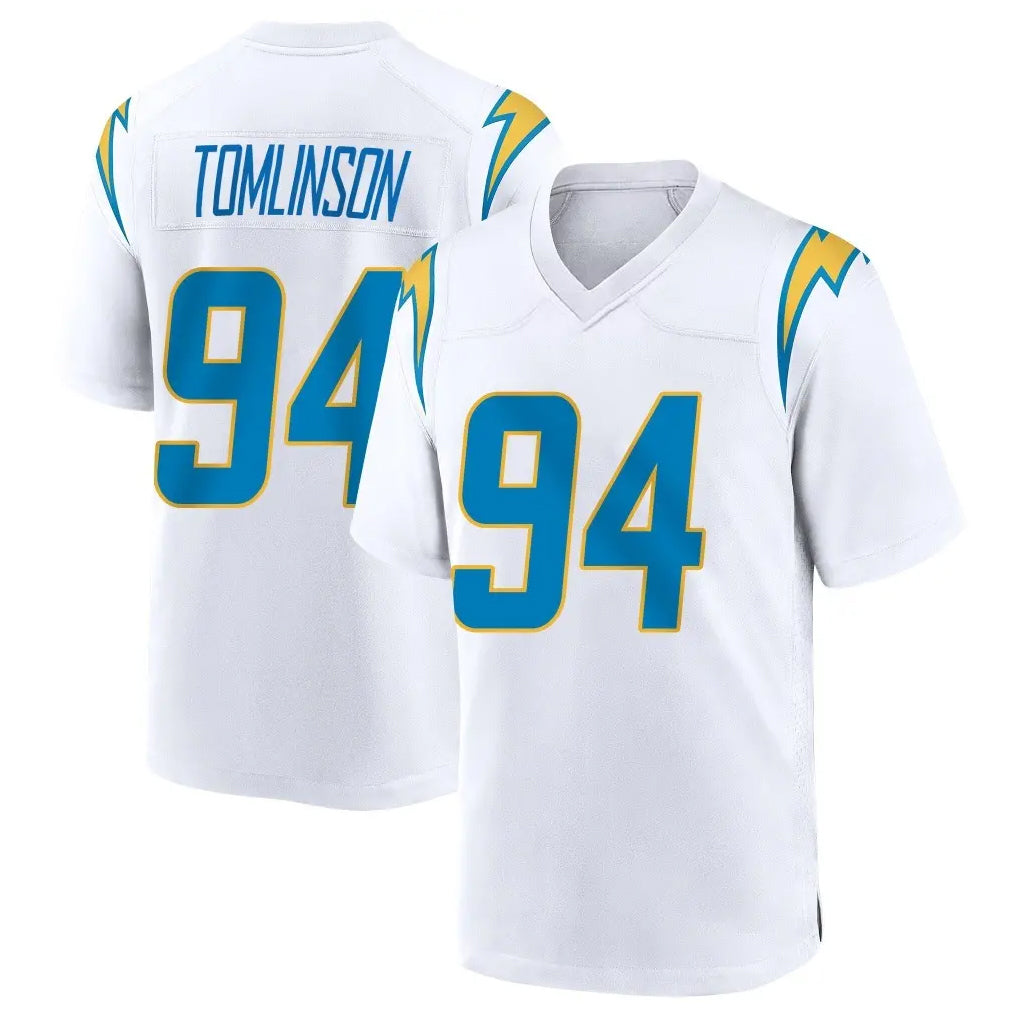 Pouc LA.Chargers #94 Dalvin Tomlinson Player White Home Game Stitched Jerseys