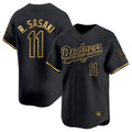 Pouc LA.Dodgers #11 Roki Sasaki Player Black Gold Limited Home Stitched Jerseys