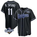 Pouc LA.Dodgers #11 Roki Sasaki Player Black World Series Carbon Limited Home Stitched Jerseys