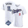 Pouc LA.Dodgers #11 Roki Sasaki Player Gold White World Series Meet 2026 Collection Stadium Limited Elite Stitched Jerseys