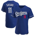 Pouc LA.Dodgers #11 Roki Sasaki Player Royal Limited Elite Home Stitched Jerseys