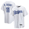 Pouc LA.Dodgers #11 Roki Sasaki Player White Game Home Stitched Jerseys