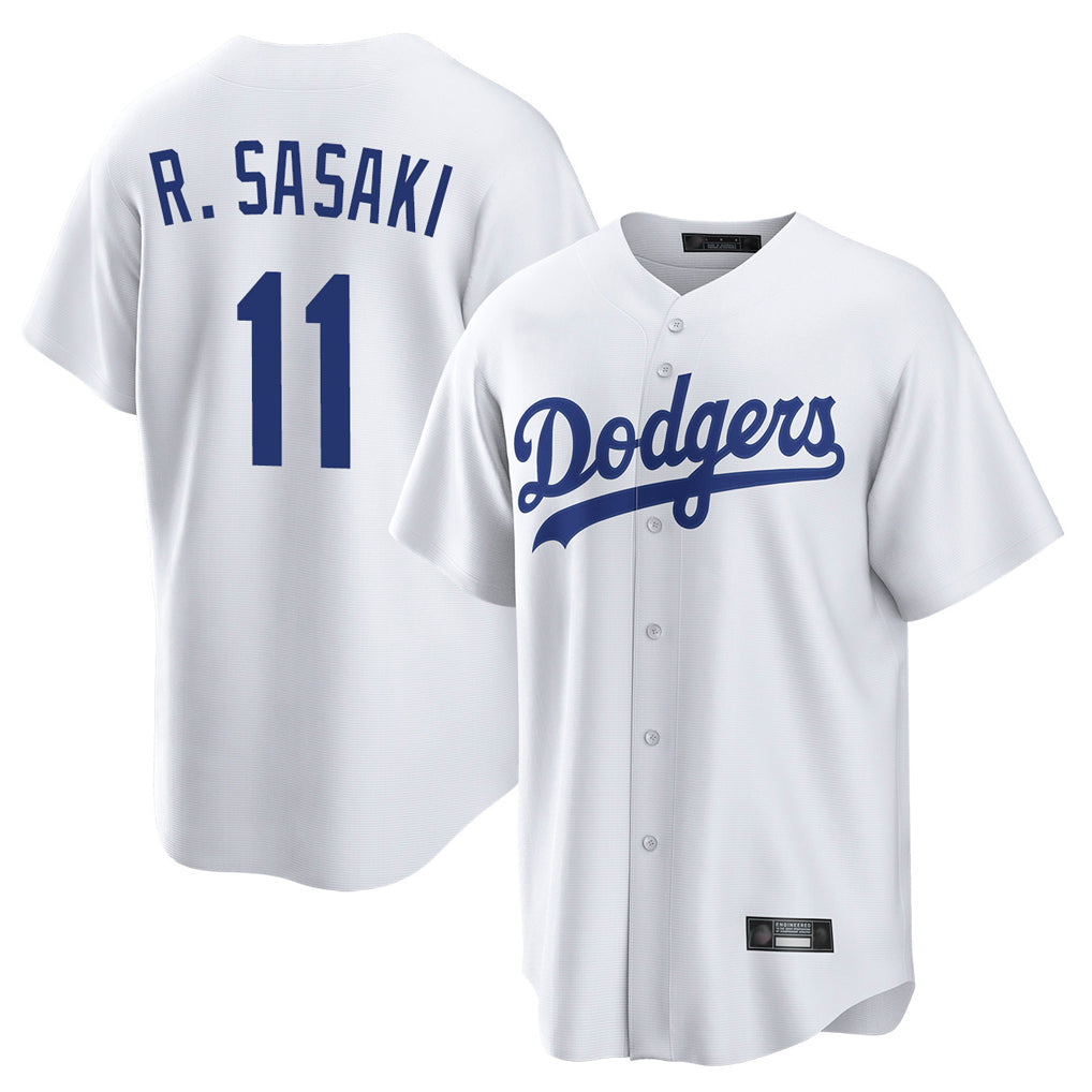 Pouc LA.Dodgers #11 Roki Sasaki Player White Game Home Stitched Jerseys