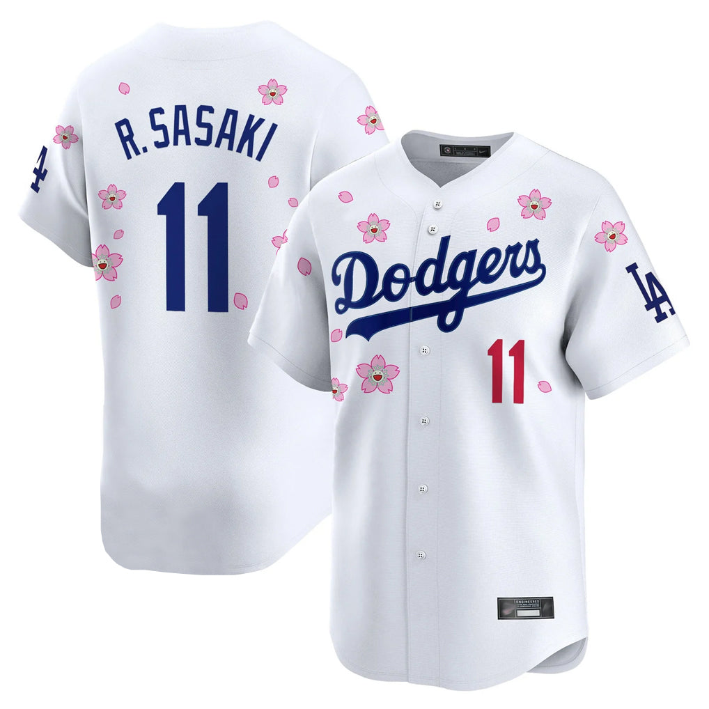 Pouc LA.Dodgers #11 Roki Sasaki Player White Tokyo Series Vapor Premier Limited Stitched Jerseys