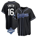 Pouc LA.Dodgers #16 Will Smith Player Black World Series Meet Carbon Limited Home Stitched Jerseys
