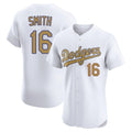 Pouc LA.Dodgers #16 Will Smith Player Gold Limited Elite Home Stitched Jerseys