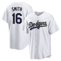 Pouc LA.Dodgers #16 Will Smith Player Gold White 2026 Collection Stadium Game Stitched Jerseys