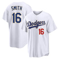 Pouc LA.Dodgers #16 Will Smith Player Gold White 2026 Collection Stadium Limited Stitched Jerseys