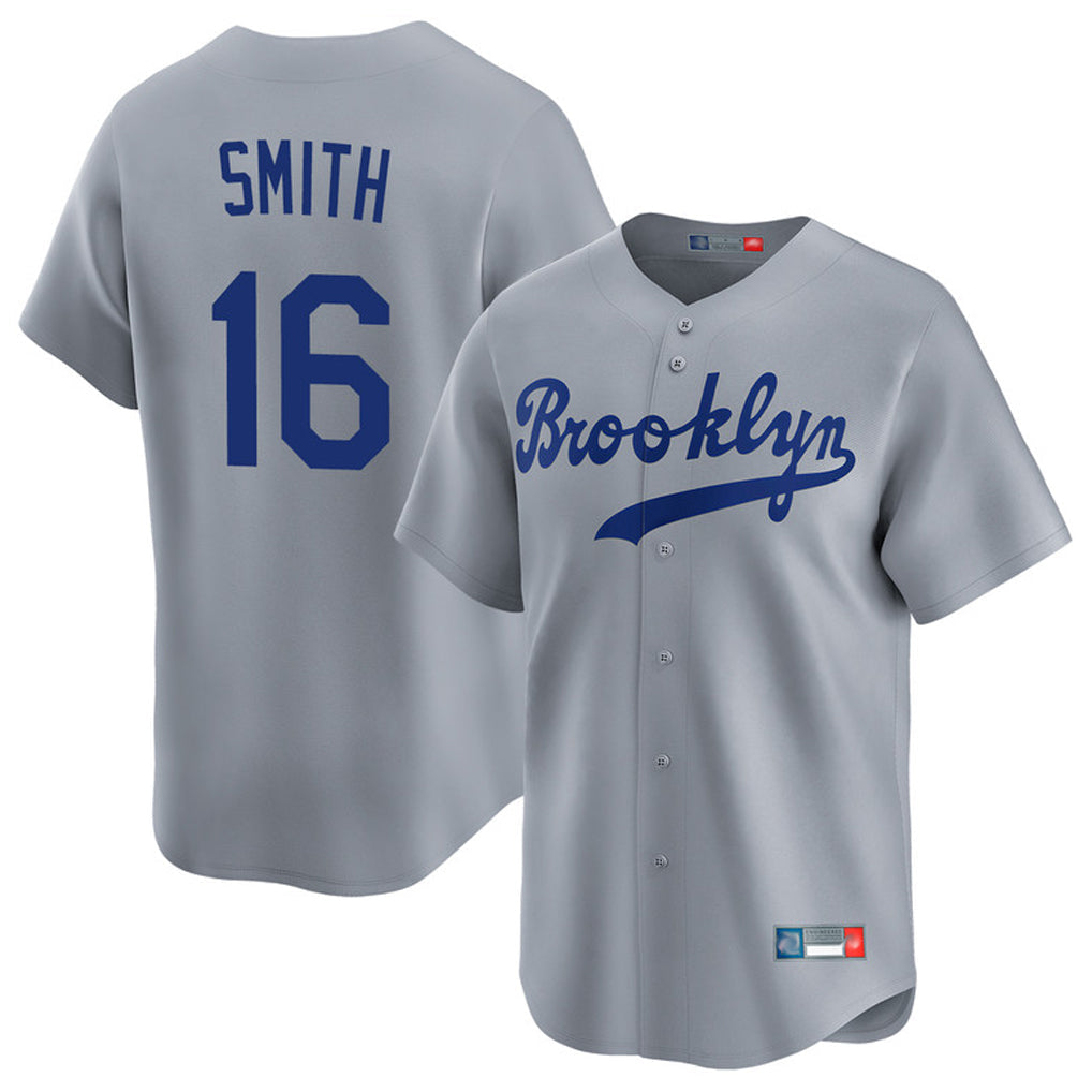 Pouc LA.Dodgers #16 Will Smith Player Gray Game Limited Home Stitched Jerseys