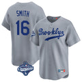 Pouc LA.Dodgers #16 Will Smith Player Gray World Series Meet Game Limited Home Stitched Jerseys