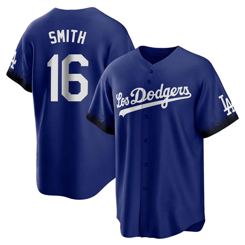 Pouc LA.Dodgers #16 Will Smith Player Royal City Connect Home Game Stitched Jerseys