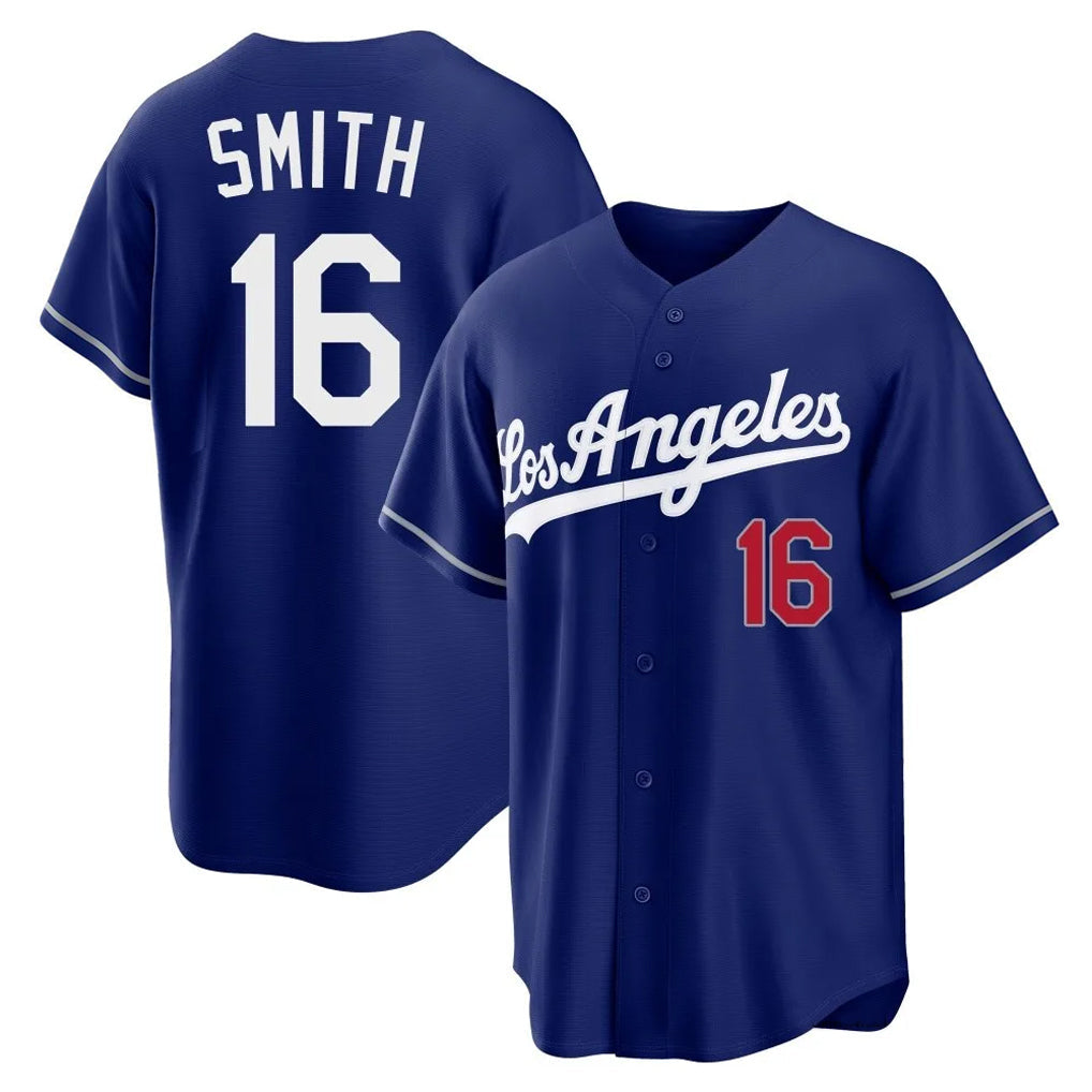 Pouc LA.Dodgers #16 Will Smith Player Royal Game Home Stitched Jerseys