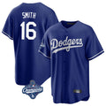 Pouc LA.Dodgers #16 Will Smith Player Royal World Series Meet Game Stitched Jerseys