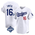 Pouc LA.Dodgers #16 Will Smith Player White World Series Meet Limited Home Stitched Jerseys