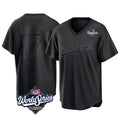 Pouc LA.Dodgers #17 Shohei Ohtani Player Black World Series Pitch Fashion T-shirt Stitched Jerseys