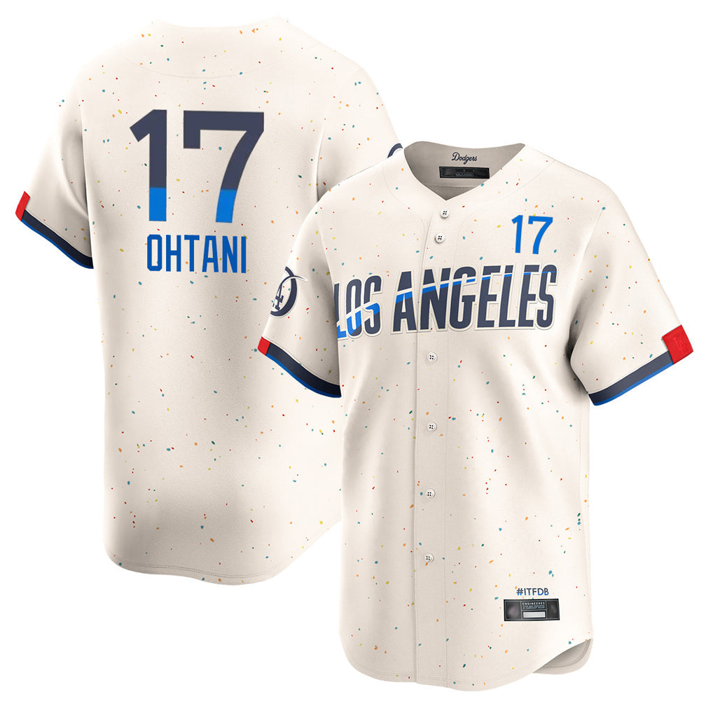 Pouc LA.Dodgers #17 Shohei Ohtani Player Cream City Connect Limited Home Stitched Jerseys