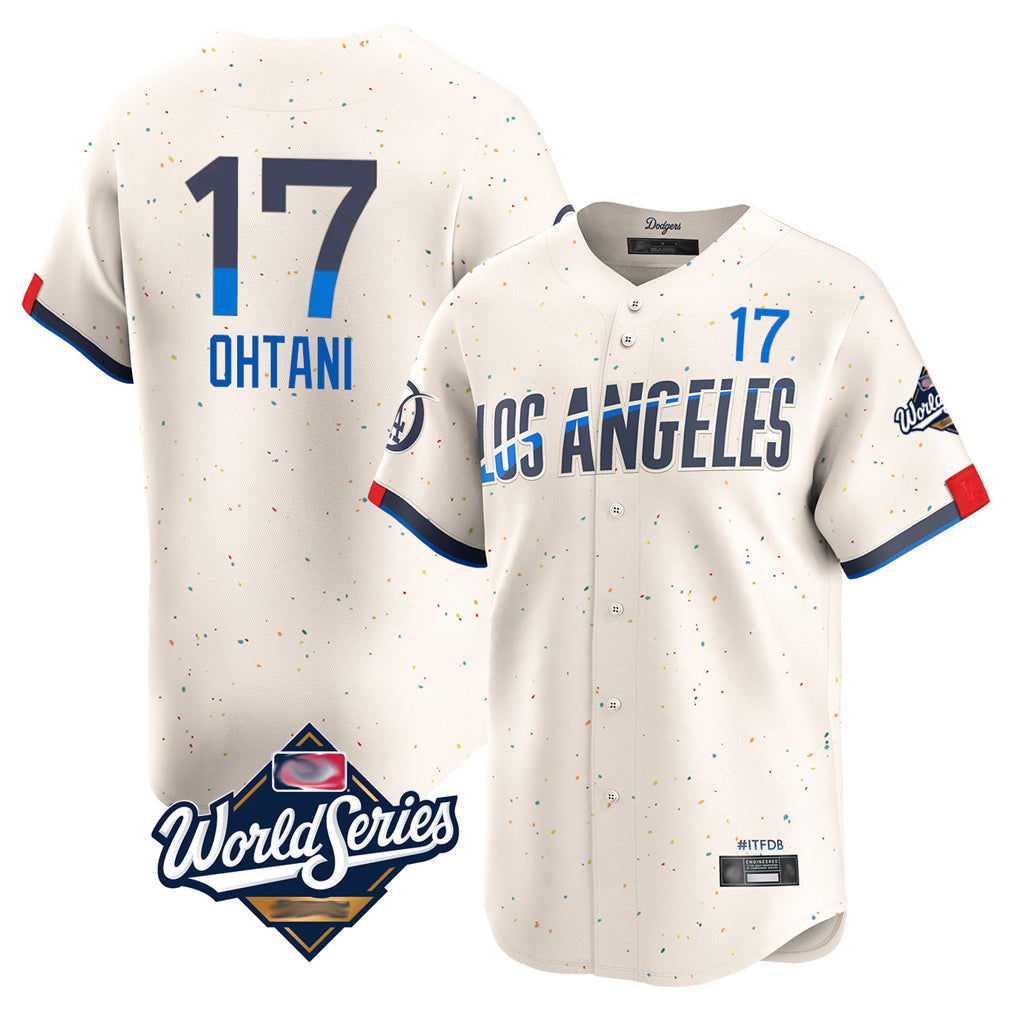 Pouc LA.Dodgers #17 Shohei Ohtani Player Cream World Series City Connect Limited Home Stitched Jerseys