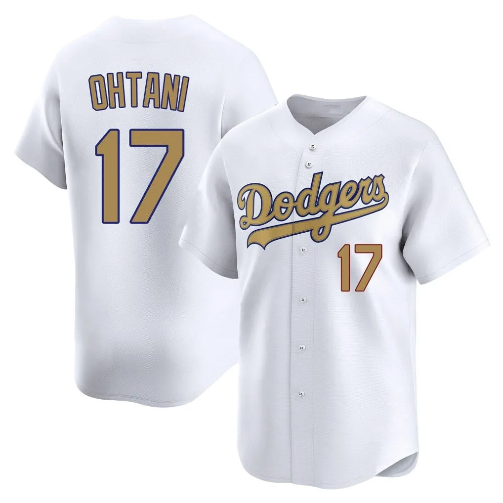 Pouc LA.Dodgers #17 Shohei Ohtani Player Gold Collection Limited Home Stitched Jerseys