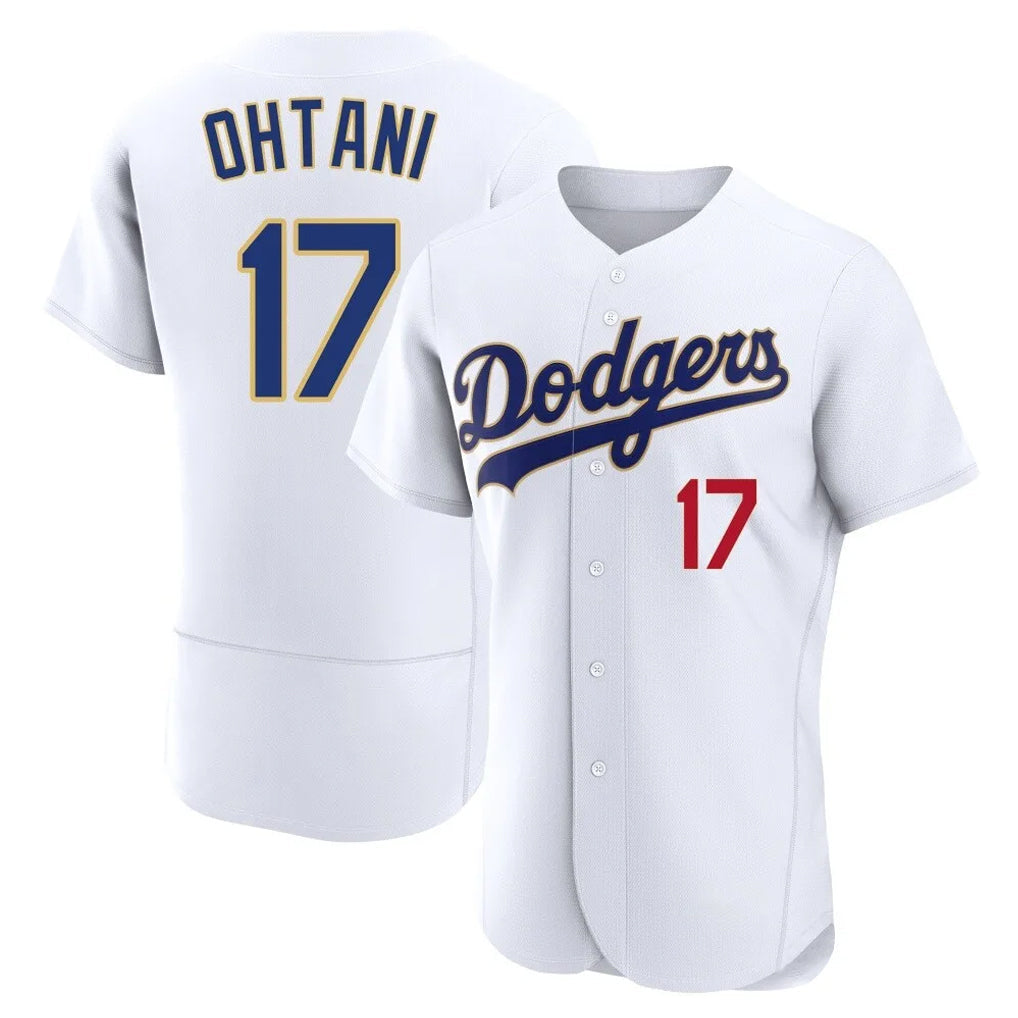 Pouc LA.Dodgers #17 Shohei Ohtani Player Gold White 2026 Collection Stadium Limited Elite Stitched Jerseys