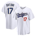 Pouc LA.Dodgers #17 Shohei Ohtani Player Gold White 2026 Collection Stadium Limited Stitched Jerseys