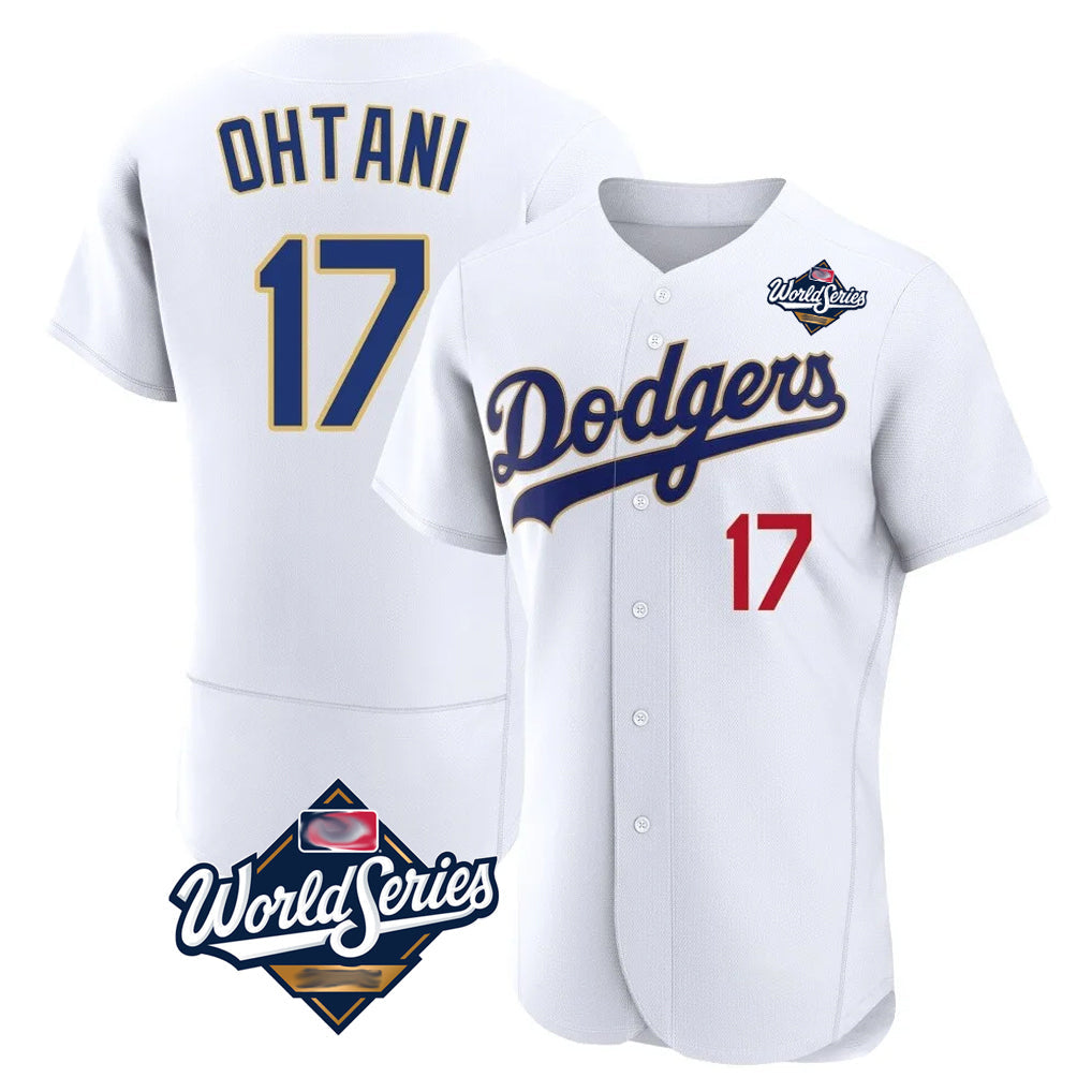 Pouc LA.Dodgers #17 Shohei Ohtani Player Gold White World Series 2026 Collection Stadium Limited Elite Stitched Jerseys
