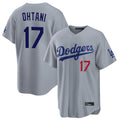 Pouc LA.Dodgers #17 Shohei Ohtani Player Gray Game Home Stitched Jerseys
