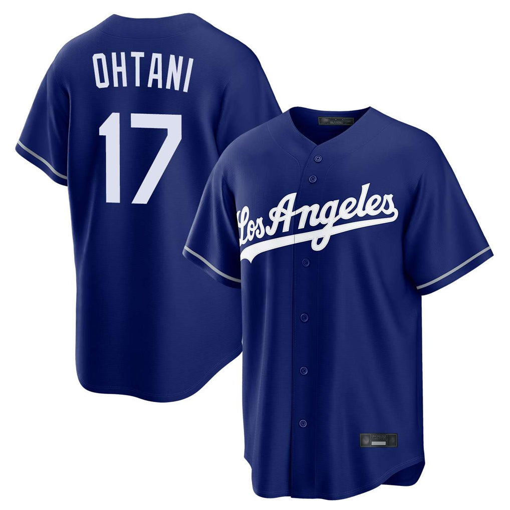 Pouc LA.Dodgers #17 Shohei Ohtani Player Royal Game Stitched Jerseys